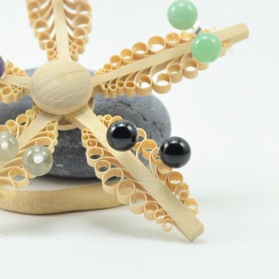 Brincos Bola Onix com fecho em PRATA