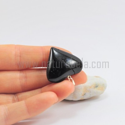 Pendente Coração de Turmalina Negra Pendente Coração de Turmalina Negra