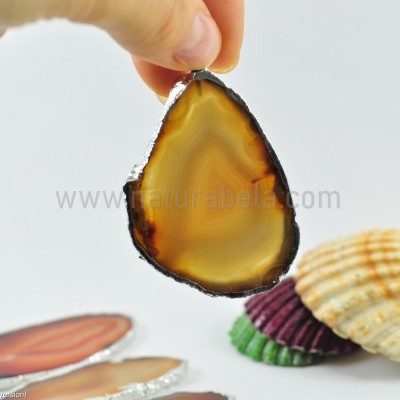 Pendente Chapa de Ágata em Prata 06