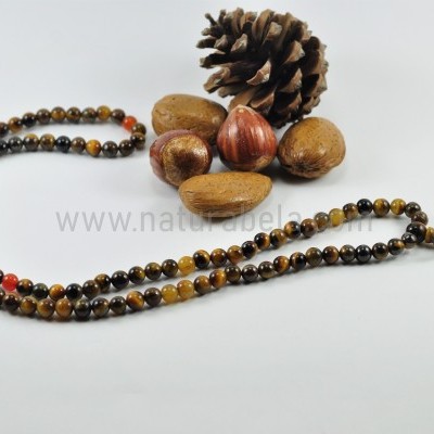 JapaMala de Pedra Olho de tigre e cornalina JapaMala de Pedra Olho de tigre e cornalina