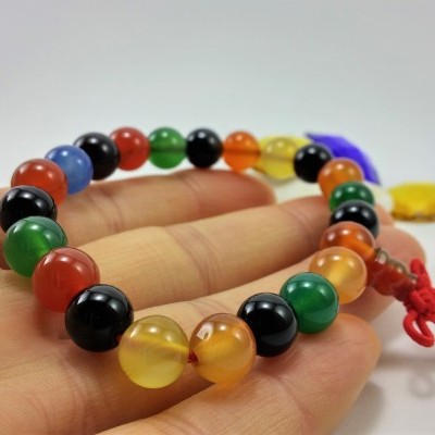 Pulseira Mala Tibetano de Ágatas Multicor Pulseira Mala Tibetano de Ágatas Multicor