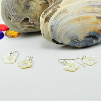 Brincos Madrepérola Prata Brincos Madrepérola Prata