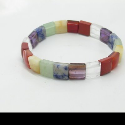 Pulseira 7 CHAKRAS aos quadrados Pulseira 7 CHAKRAS aos quadrados