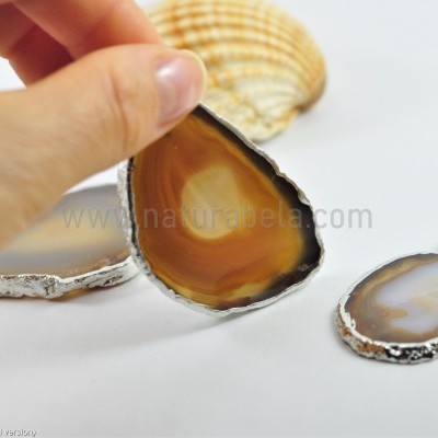 Pendente Chapa de Ágata em Prata 06