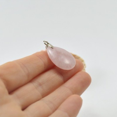 Pendente Quartzo rosa "lágrima" Pendente Quartzo rosa "lágrima"