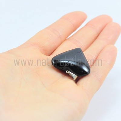 Pendente Coração de Turmalina Negra Pendente Coração de Turmalina Negra