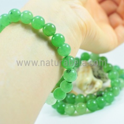 Pulseira de bolas de Jade Verde Pulseira de bolas de Jade Verde