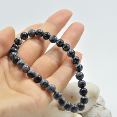 Pulseira de bolas Obsidiana Nevada Pulseira de bolas Obsidiana Nevada