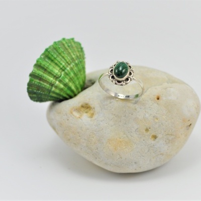 Anel em Prata com Malaquite Anel em Prata com Malaquite