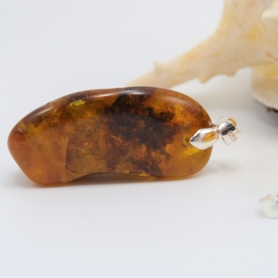 Pendente Âmbar Prata 925 Pendente Âmbar Prata 925