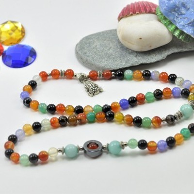 Pulseira Colar Rã do Dinheiro Multicor Pulseira Colar Rã do Dinheiro Multicor