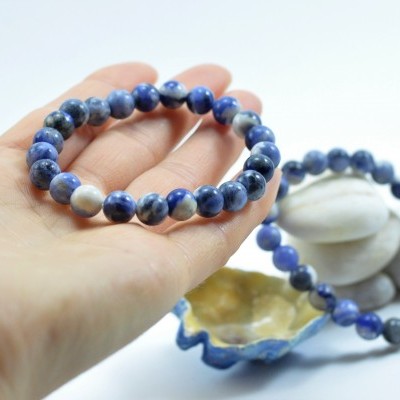 Pulseira de bolas Sodalita Pulseira de bolas Sodalita