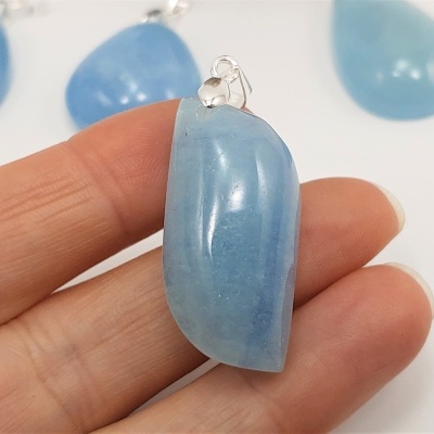 Pendente em prata com Água marinha Pendente em prata com Água marinha