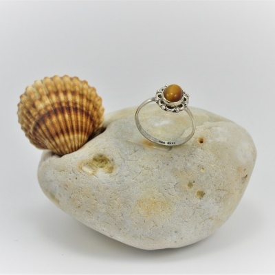 Anel em Prata com Olho de Tigre Anel em Prata com Olho de Tigre