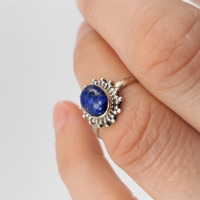 Anel em Prata com Lapis lazuli Anel em Prata com Lapis lazuli