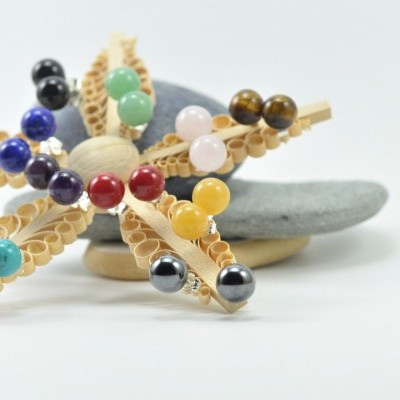 Brincos Bola Calcita com fecho em PRATA Brincos Bola Calcita com fecho em PRATA