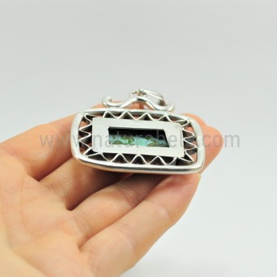 Pendente em Prata com Turquesa