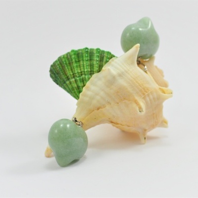 Pendente coração de Aventurina verde Pendente coração de Aventurina verde