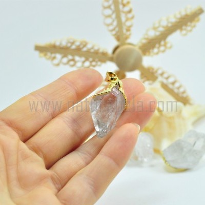 Pendente drusa de Quartzo Cristal Pendente drusa de Quartzo Cristal