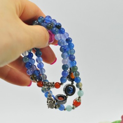 Pulseira Colar Sapo da Sorte Azul Marinho Pulseira Colar Sapo da Sorte Azul Marinho