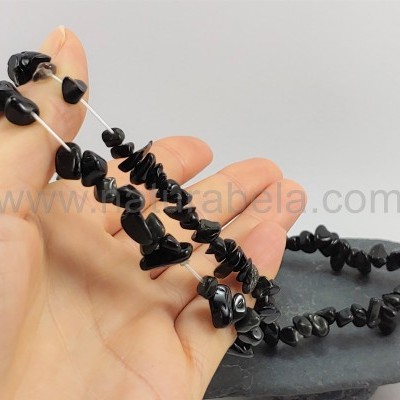 Pulseira Chip Ágata negra