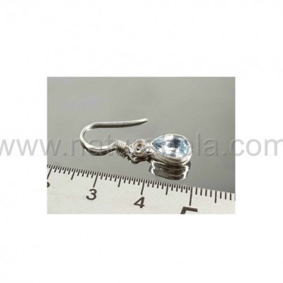 Brincos em prata de Topázio facetado Brincos em prata de Topázio facetado