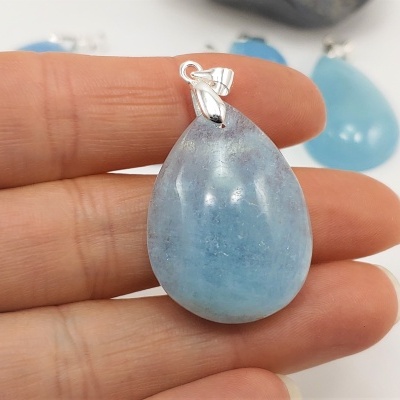 Pendente em prata com Água marinha Pendente em prata com Água marinha