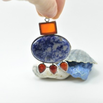 Pendente com pedras naturais estilo "Egipto" Pendente com pedras naturais estilo "Egipto"