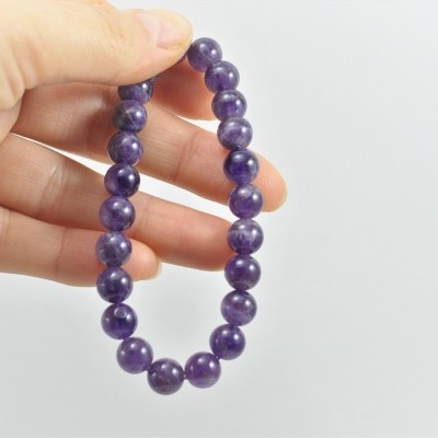Pulseira de bolas Ametista 8mm