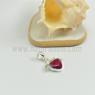 Pendente em Prata com Rubi