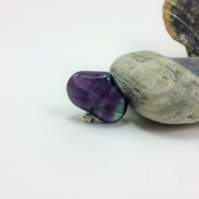 Pendente coração com pedra Fluorita Pendente coração com pedra Fluorita