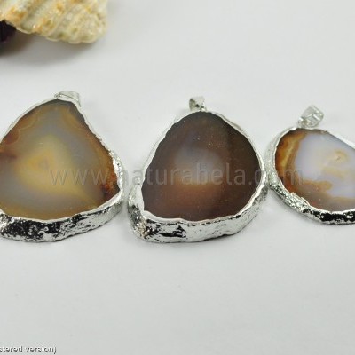 Pendente Chapa de Ágata em Prata 06