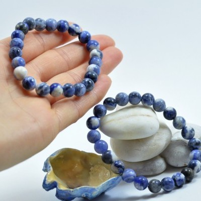 Pulseira de bolas Sodalita Pulseira de bolas Sodalita
