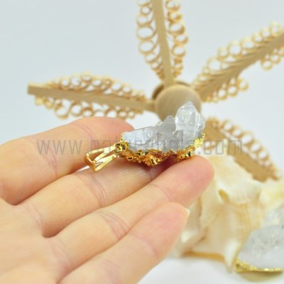 Pendente drusa de Quartzo Cristal Pendente drusa de Quartzo Cristal