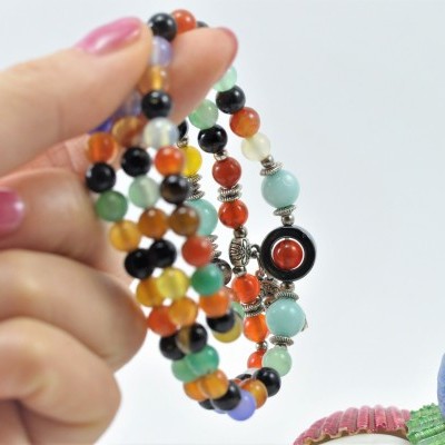 Pulseira Colar Rã do Dinheiro Multicor Pulseira Colar Rã do Dinheiro Multicor