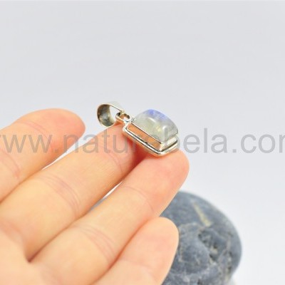 Pendente em Prata Pedra da Lua Extra Pendente em Prata Pedra da Lua Extra