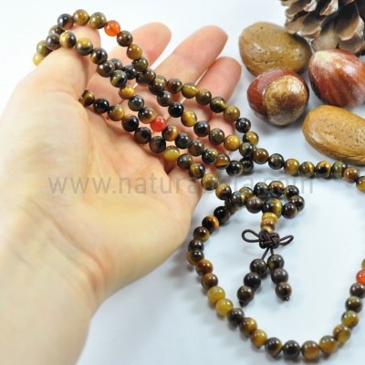 JapaMala de Pedra Olho de tigre e cornalina JapaMala de Pedra Olho de tigre e cornalina