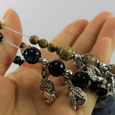 Pulseiras Onix e Jaspe Paisagem