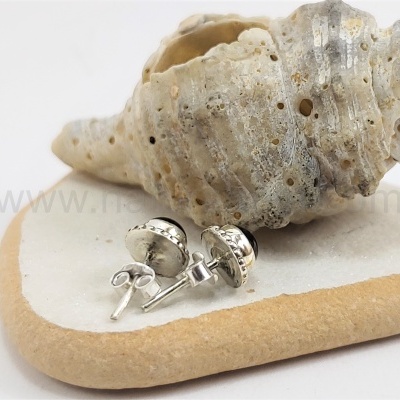 Brincos em Prata com Ónix Brincos em Prata com Ónix