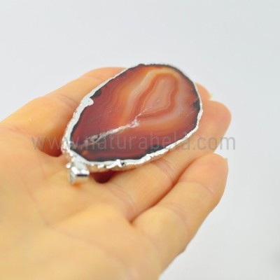 Pendente Chapa de Ágata em Prata 05