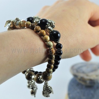 Pulseiras Onix e Jaspe Paisagem