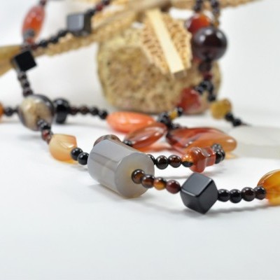 Colar comprido de Ágata