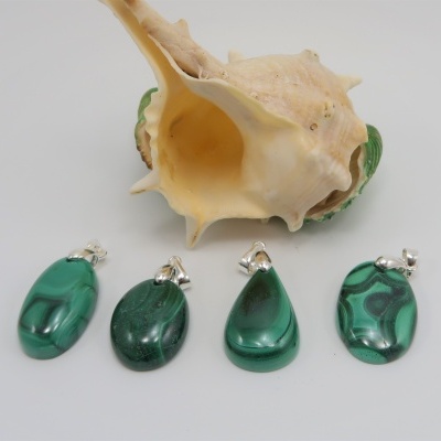 Pendente Prata com Malaquita