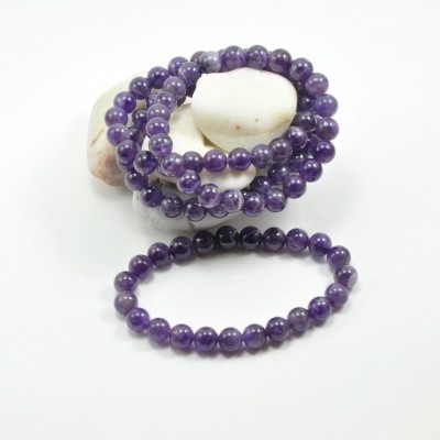 Pulseira de bolas Ametista 8mm