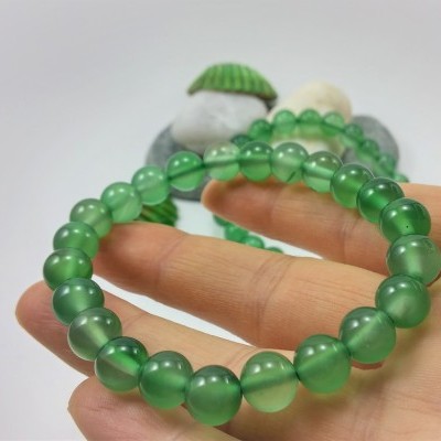 Pulseira de bolas Ágata verde Pulseira de bolas Ágata verde