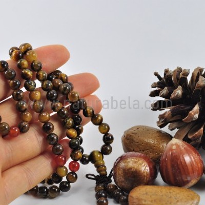 JapaMala de Pedra Olho de tigre e cornalina JapaMala de Pedra Olho de tigre e cornalina