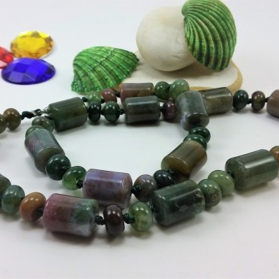 Colar de Ágata Verde Colar de Ágata Verde