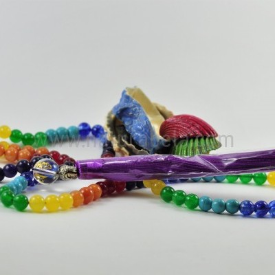 JapaMala 7 Chakras com Mantra e Símbolo OM JapaMala 7 Chakras com Mantra e Símbolo OM