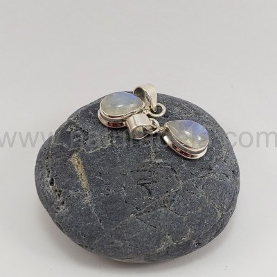 Pendente em Prata com Pedra Lua "gota"