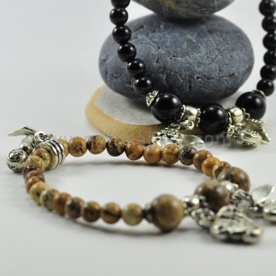 Pulseiras Onix e Jaspe Paisagem